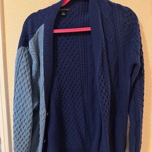 INC International Concepts Two-Tone Blue Cardigan